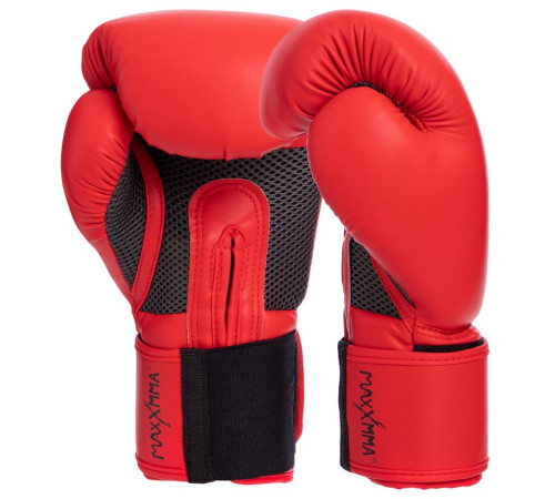 Рукавиці боксерські на липучці PU MAXXMMA 10-12 унцій кольори в асортименті