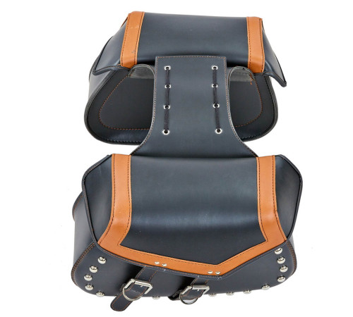 Кофри бічні для мотоцикла з екошкіри Chopper BUOTAI 2шт 49x30x15см чорний