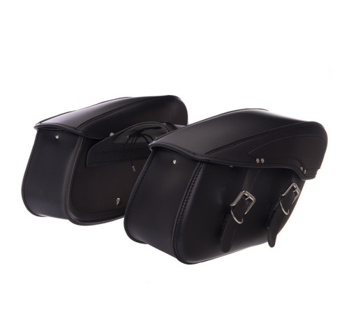 Кофри бічні для мотоцикла з екошкіри Chopper BUOTAI 2шт 49x27x15см чорний