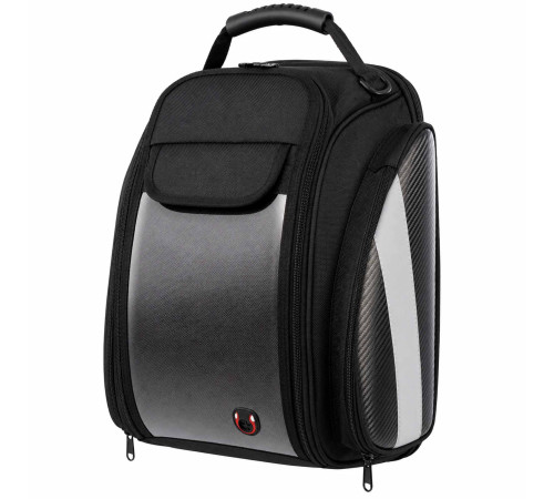 Сумка на бак мотоцикла на магнітах із вікном під телефон Tank Bag Alpinestar 25х36х21см чорний-сірий