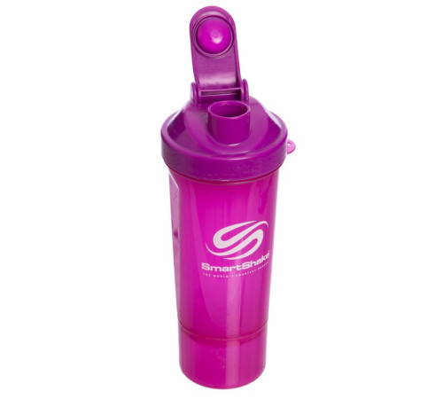 Шейкер для спортивного харчування з відсіком для протеїну SMART SHAKER SLIM 400+100мл кольори в асортименті