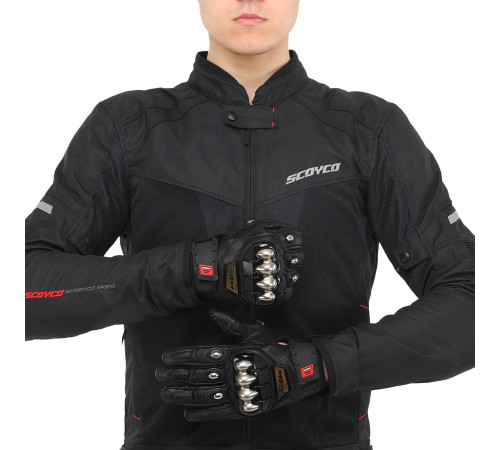 Моторукавиці короткі для міста із захистом MADBIKE L-2XL чорний