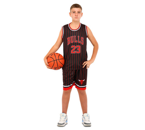 Форма баскетбольна дитяча NBA клуб Chicago Bulls 23 S-2XL чорний-червоний