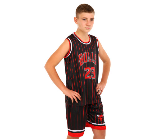 Форма баскетбольна дитяча NBA клуб Chicago Bulls 23 S-2XL чорний-червоний