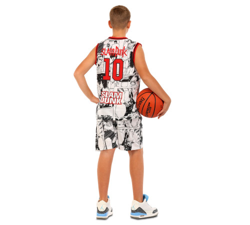 Форма баскетбольная детская NBA клуб Shuhoku 10 S-2XL белый-красный