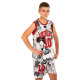 Форма баскетбольная детская NBA клуб Shuhoku 10 S-2XL белый-красный