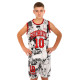 Форма баскетбольная детская NBA клуб Shuhoku 10 S-2XL белый-красный