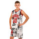 Форма баскетбольная детская NBA клуб Shuhoku 10 S-2XL белый-красный