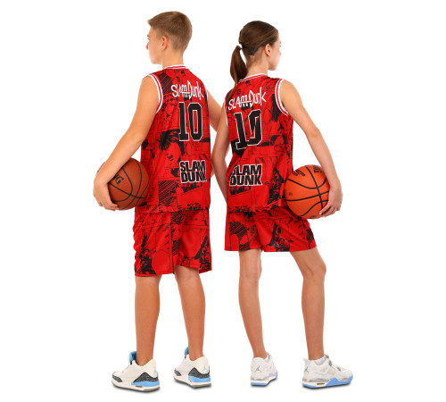Форма баскетбольная детская NBA клуб Shuhoku 10 S-2XL красный-черный