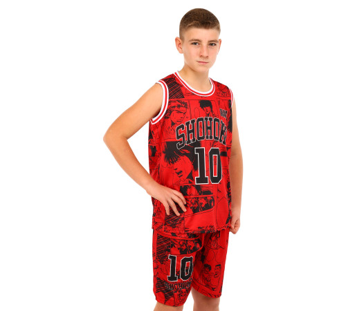Форма баскетбольная детская NBA клуб Shuhoku 10 S-2XL красный-черный