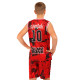 Форма баскетбольная детская NBA клуб Shuhoku 10 S-2XL красный-черный