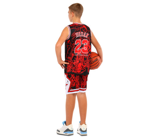 Форма баскетбольна дитяча NBA клуб Chicago Bulls 23 S-2XL чорний-червоний
