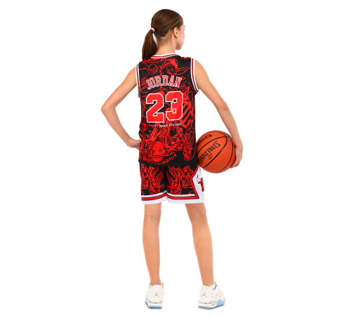 Форма баскетбольна дитяча NBA клуб Chicago Bulls 23 S-2XL чорний-червоний