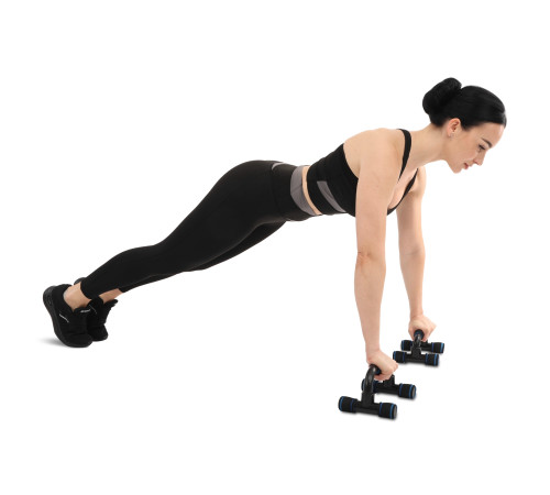 Упоры для отжиманий 2штуки AOPI PUSH-UP BAR 22х15х12см серый-черный