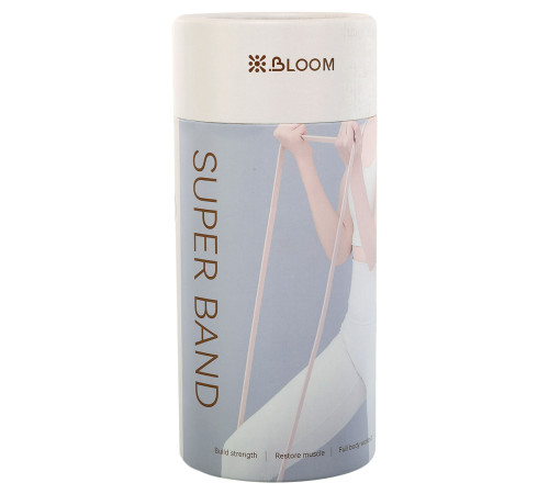 Резина петля для подтягиваний и тренировок лента силовая BLOOM SUPER BAND розовый