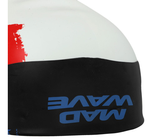 Шапочка для плавання силіконова для дорослих MadWave INTROVERT reversible чорний-білий