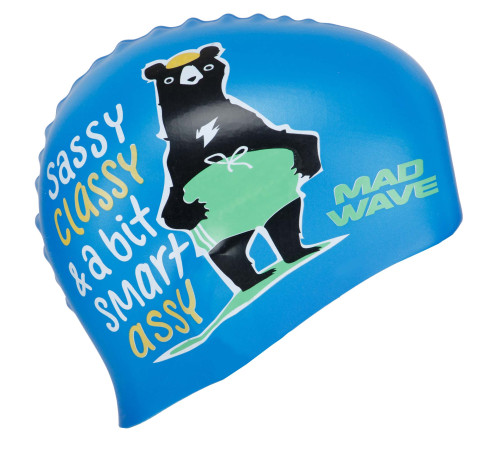 Шапочка для плавання силіконова юніорська MadWave Junior SMART ASSY кольори в асортименті