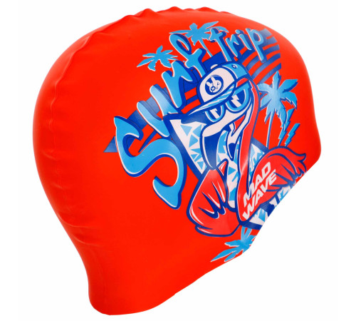 Шапочка для плавання силіконова юніорська MadWave Junior FLAMINGO червоний