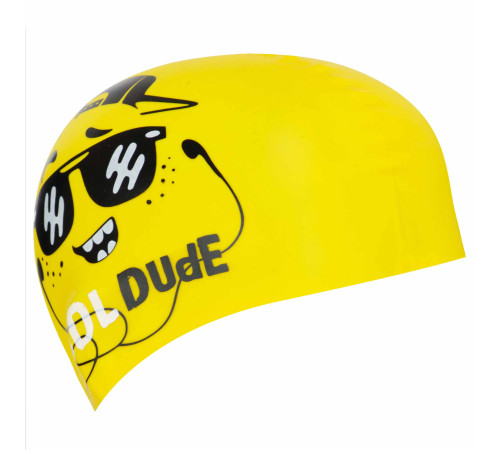 Шапочка для плавання силіконова юніорська MadWave Junior DUDE жовтий