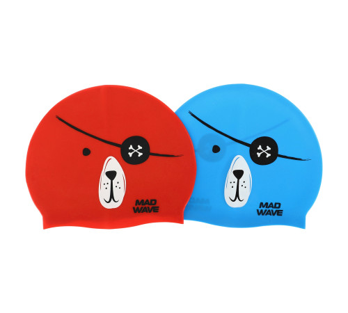 Шапочка для плавання силіконова юніорська MadWave Junior PIRATE кольори в асортименті