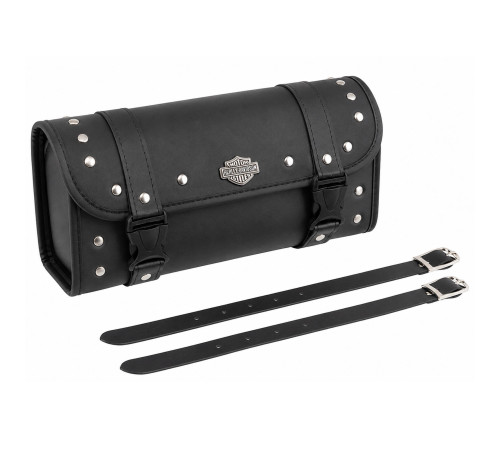 Кофр-тубус Батон передній для мотоцикла з екошкіри Tool Bag HARLEY DAVIDSON 1шт 30х12х9см чорний