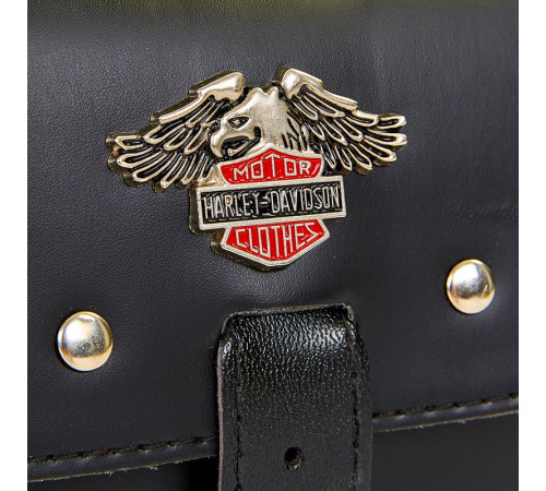 Кофр бічний для мотоцикла з екошкіри Chopper HARLEY DAVIDSON 1шт 23х18х9см чорний