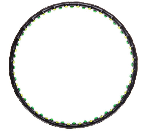 Обруч для похудения массажный разборной Хула Хуп Hula Hoop DOUBLE GRACE MAGNETIC 8 секций черный