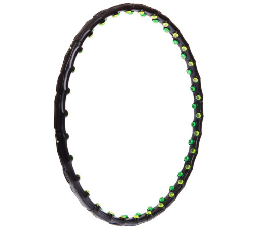 Обруч для похудения массажный разборной Хула Хуп Hula Hoop DOUBLE GRACE MAGNETIC 8 секций черный