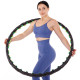 Обруч для похудения массажный разборной Хула Хуп Hula Hoop DOUBLE GRACE MAGNETIC 8 секций черный