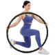 Обруч для похудения массажный разборной Хула Хуп Hula Hoop DOUBLE GRACE MAGNETIC 8 секций черный