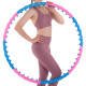 Обруч для похудения массажный разборной Хула Хуп Hula Hoop DYNAMIC JIESEN HOOP 8 секций розовый-синий