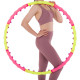 Обруч для схуднення масажний розбірний Хула Хуп Hula Hoop SPORT HOOP 8 секцій рожевий-лимонний