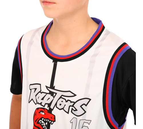 Форма баскетбольная детская NBA клуб Raptors 15 S-2XL белый-черный