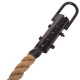 Канат для лазіння із сизалю з кріпленням COMBAT BATTLE ROPE Zelart 9м коричневий