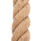 Канат для лазіння із сизалю з кріпленням COMBAT BATTLE ROPE Zelart 9м коричневий
