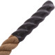 Канат для лазіння із сизалю з кріпленням COMBAT BATTLE ROPE Zelart 15м коричневий
