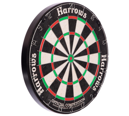 Дартс із кабінетом для мішені з Сизалю Sisal 6 дротиків і мішень Harrows PROS CHOICE COMBO SET 46см