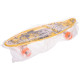 Пенні борд Penny Board круїзер пластиковий з колесами які світяться та ручкою для перенесення 24" SP-Sport жовтий-чорний