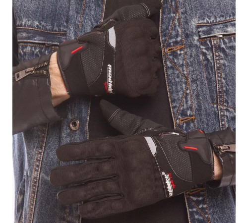 Мотоперчатки короткие для города с защитой MADBIKE L-XXL черный