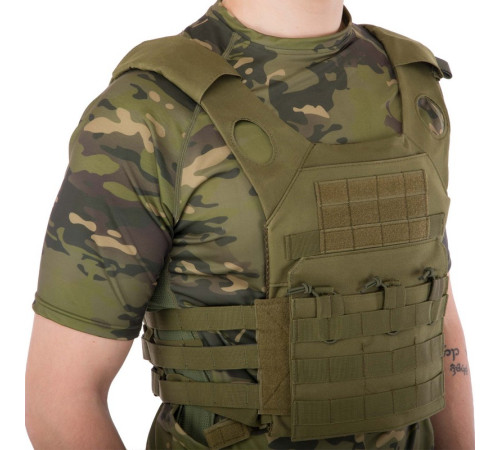 Плитоноска для бронепластин із системою MOLLE Military Rangers кольори в асортименті