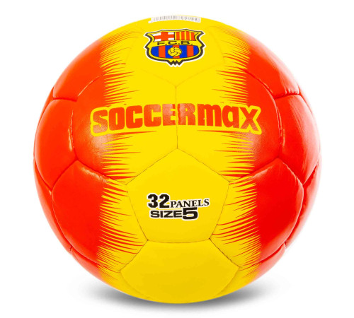 М'яч футбольний SOCCERMAX MANCHESTER UNITED №5 PU жовтий-червоний