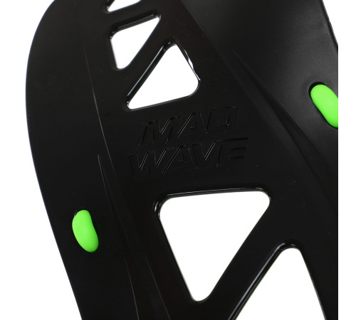 Лопатки для плавания ласты для рук MadWave GRABBER Forearm черный-зеленый