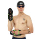 Лопатки для плавания ласты для рук MadWave GRABBER Forearm черный-зеленый