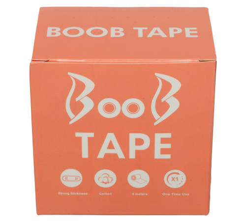 Кінезіо тейп для тейпування грудей Kinesio tape BOOB SP-Sport розмір 5смх5м бежевий