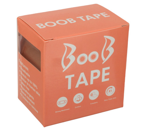 Кінезіо тейп для тейпування грудей Kinesio tape BOOB SP-Sport розмір 5смх5м бежевий