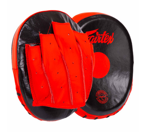 Міні-лапа боксерська зігнута тренувальна шкіра FAIRTEX 20x17x4.5см 2штуки кольори в асортименті