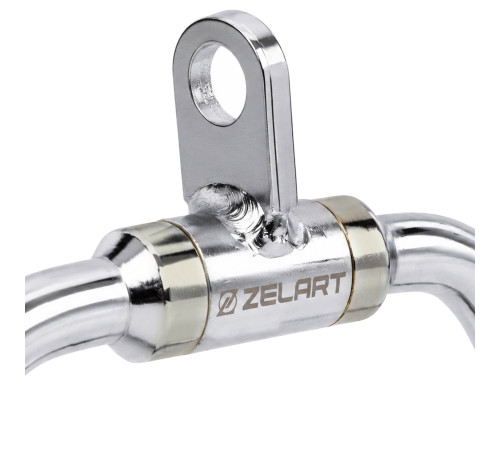 Рукоятка одиночная закрытая ручка для блочного тренажера Zelart хром