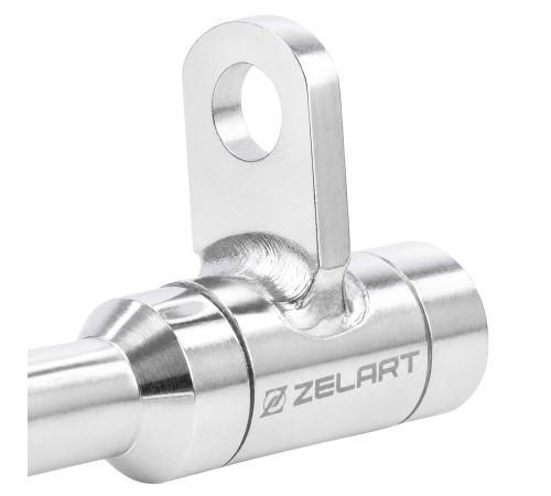 Рукоятка одиночная открытая ручка для блочного тренажера Zelart хром