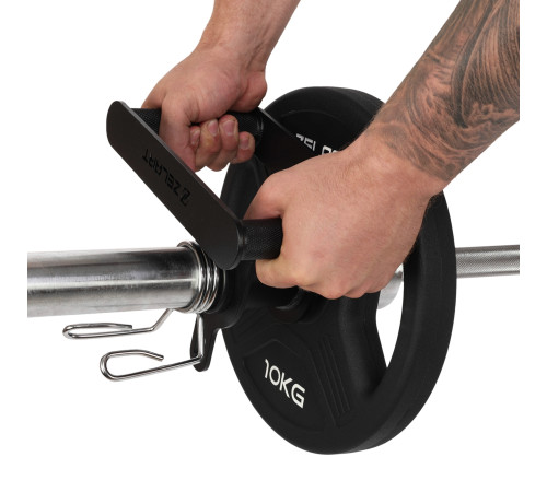 Рукоятка двойная ручка для блочного тренажера Close-Grip Cable and Landmine Attachment Zelart черный