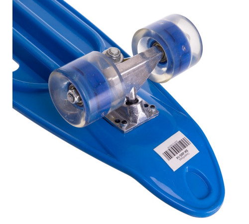 Пенні борд Penny Board круїзер пластиковий з колесами які світяться та ручкою для перенесення 24" SP-Sport синій